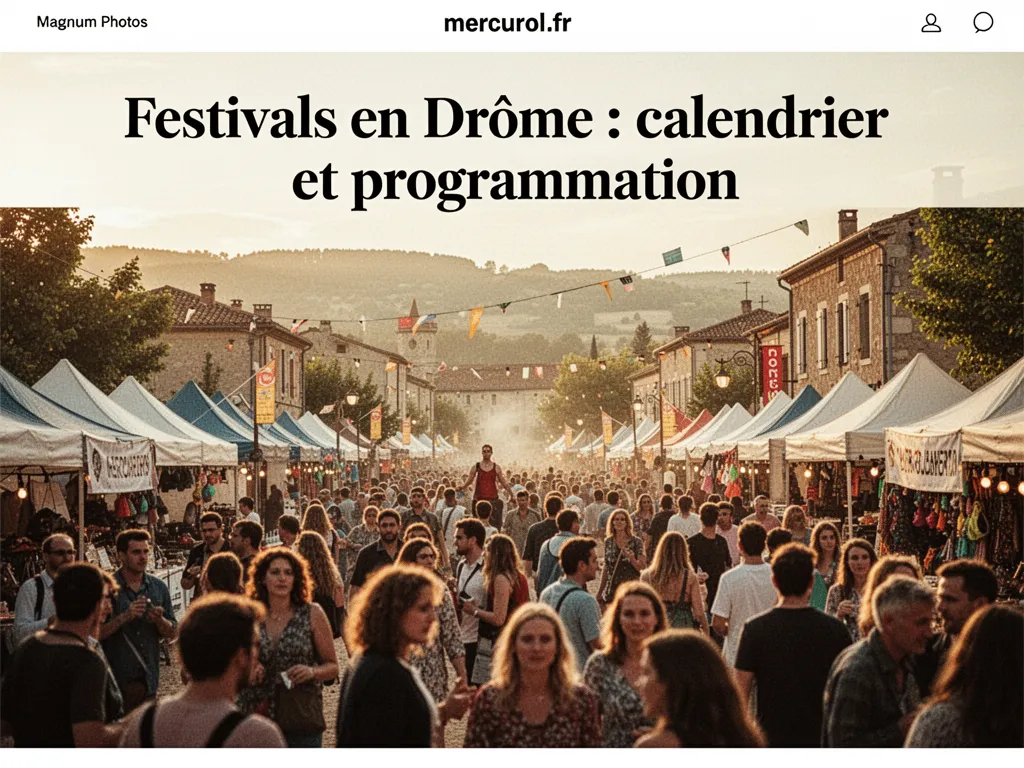 Un festival vibrant en Drôme avec des artistes en plein spectacle