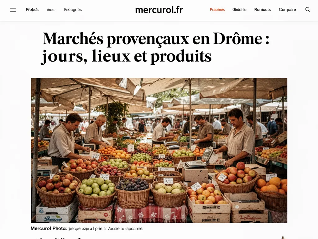Un marché coloré en Drôme, rempli de produits locaux