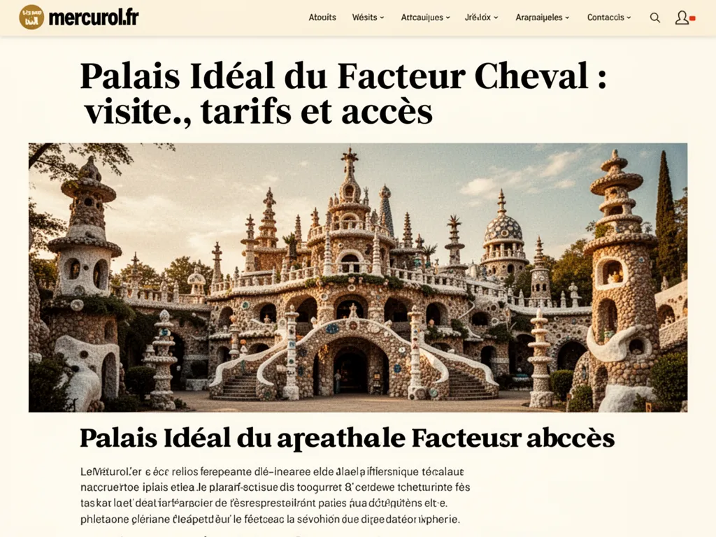 Le Palais Idéal du Facteur Cheval, un monument unique en Drôme