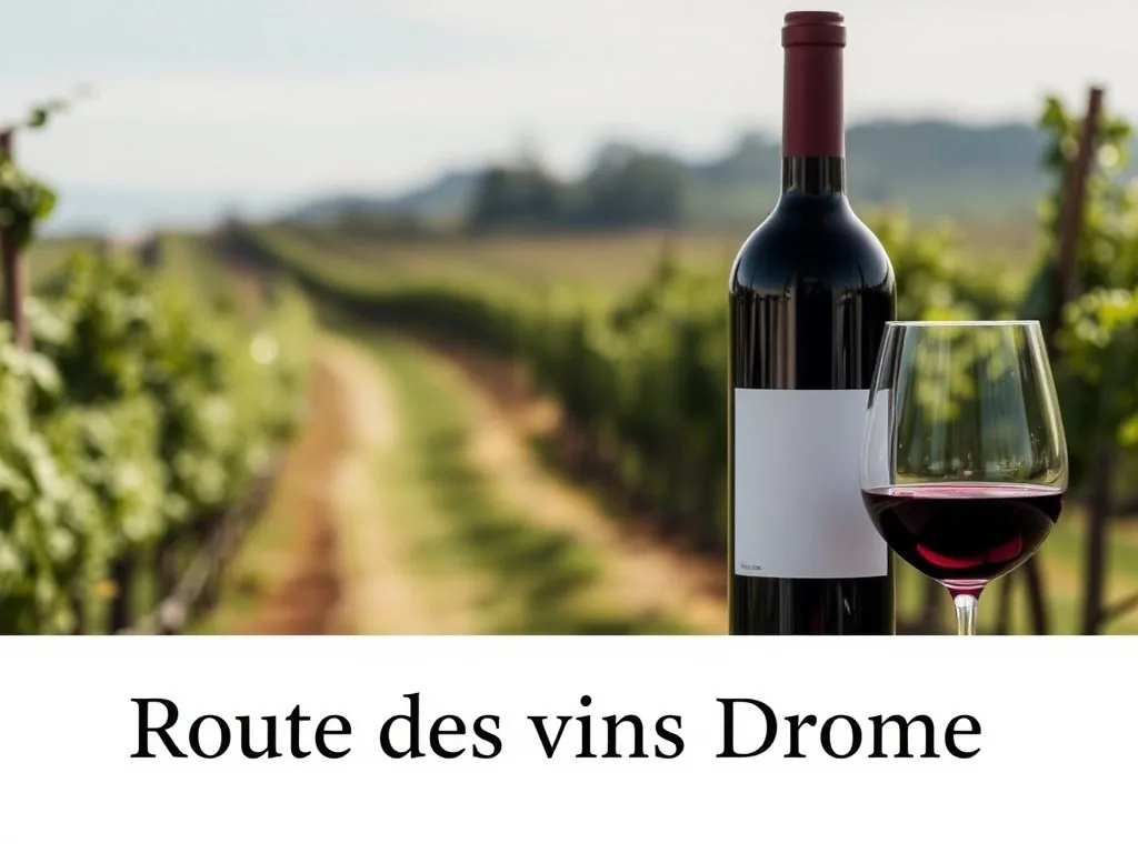 Vignoble en terrasses surplombant la vallée du Rhône avec des rangs de vignes alignés sous le soleil